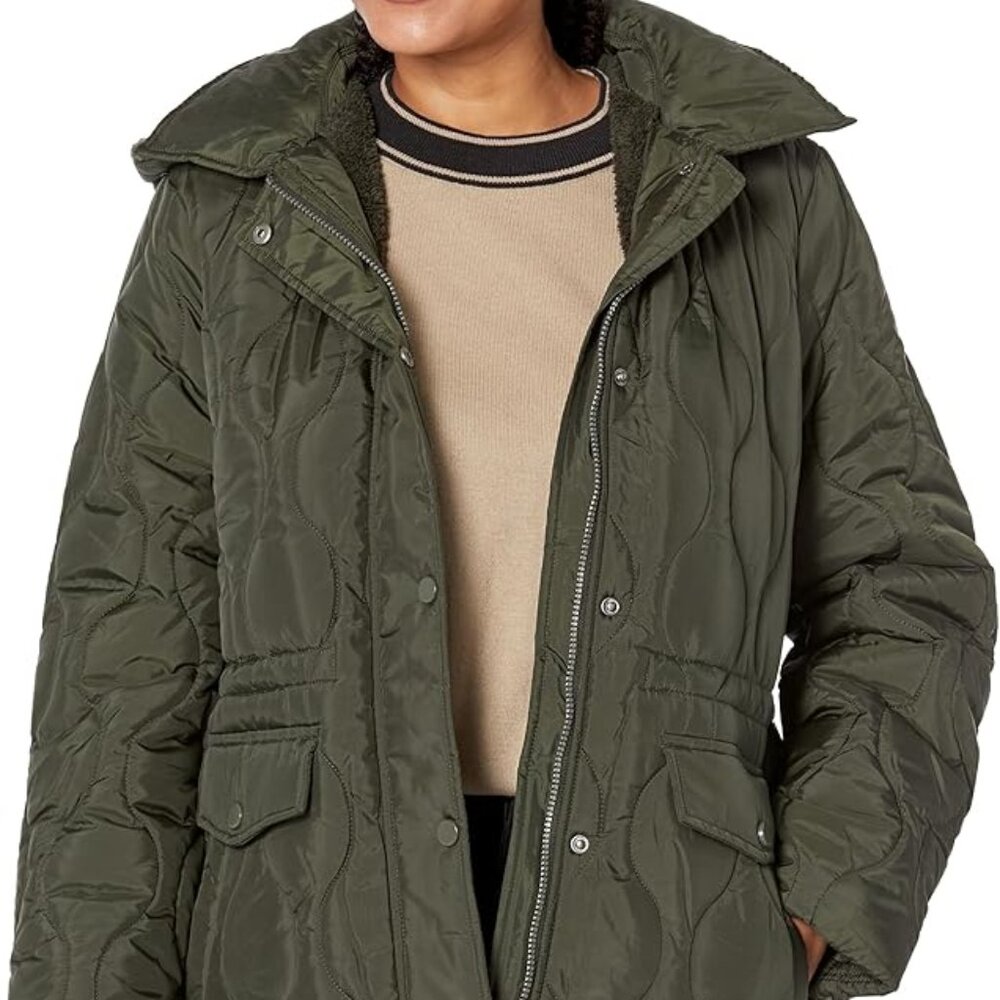 Lucky Brand Women's Dark Olive Quilted Jacket/NWT/L